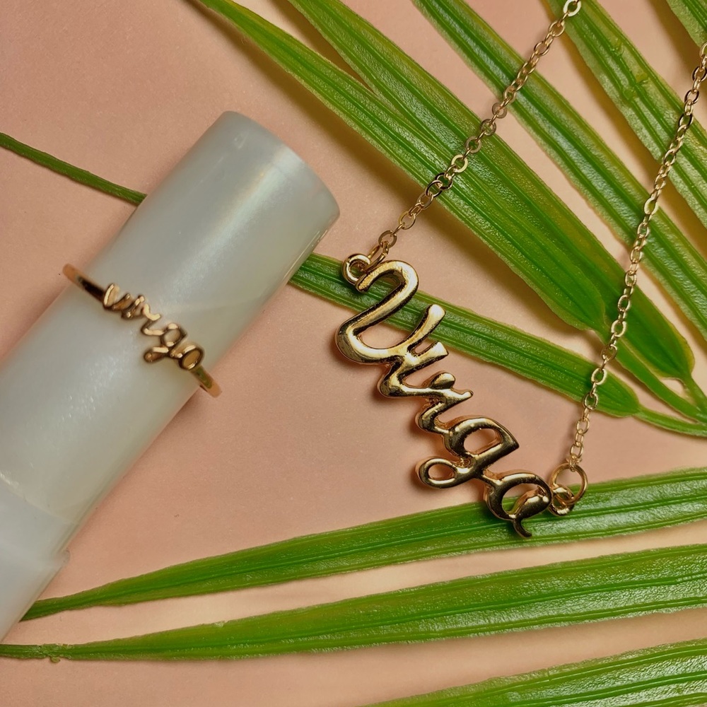 Virgo Zodiac sign Necklace & Ring set